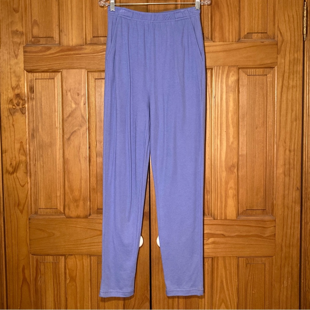 NWOT Jaclyn Smith Sport Vintage 80s 90s Pull On Pants Elastic Waist Purple Sz M
